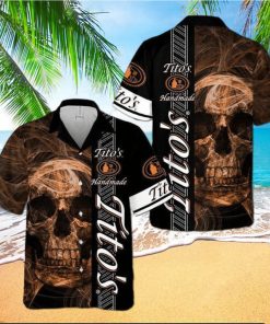 Tito’s Handmade Vodka Smoky Skull Hawaiian Shirt