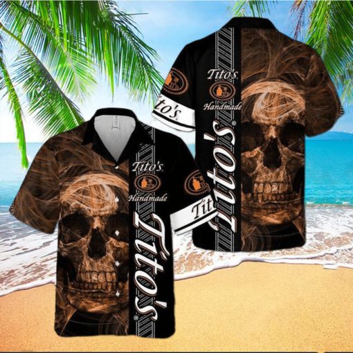 Tito’s Handmade Vodka Smoky Skull Hawaiian Shirt