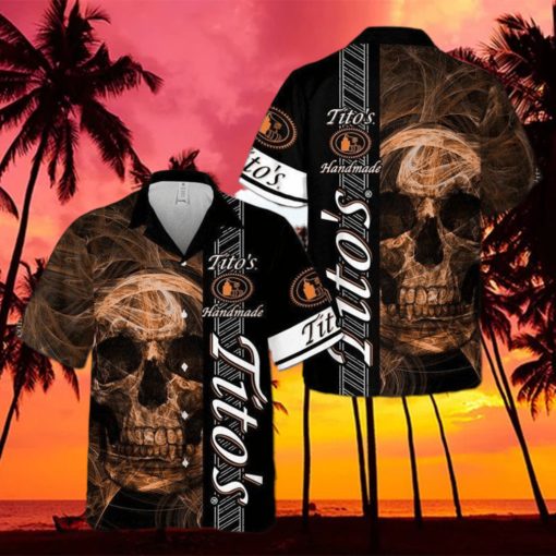 Tito’s Handmade Vodka Smoky Skull Hawaiian Shirt