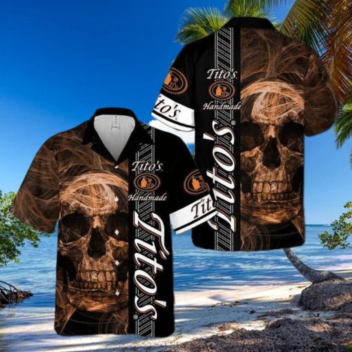 Tito’s Handmade Vodka Smoky Skull Hawaiian Shirt