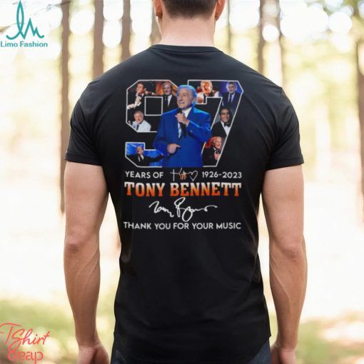 Tony Bennett 97 Years Of 1926 2023 Signature Thank You For The Memories Shirt