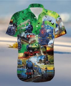 Train In The Summer Beautiful Blue Sky Unisex Hawaiian Shirtss