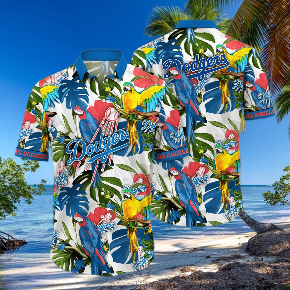 Los Angeles Dodgers MLB Flower Full Printed 3D Hawaiian Shirt - Limotees