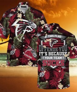 Tropical Aloha NFL Atlanta Falcons Hawaiian Shirt If This Flag Offends You