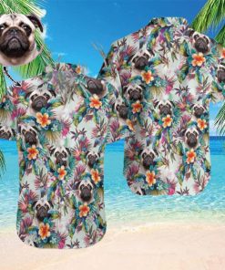 Tropical Flowers Customized Face For Gift Hawaiian Shirts