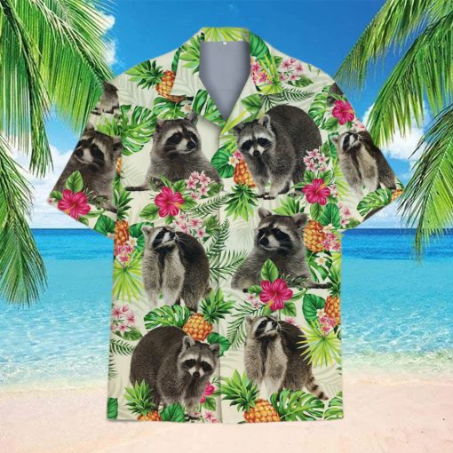 Tropical Racoon 3D 3D Hawaiian Shirt Tropical Aloha For Men And Women Gift Design 8