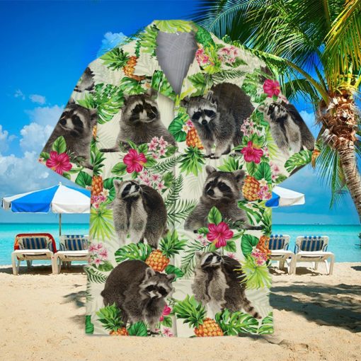 Tropical Racoon 3D 3D Hawaiian Shirt Tropical Aloha For Men And Women Gift Design 8