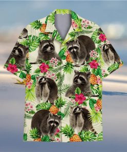 Tropical Racoon 3D 3D Hawaiian Shirt