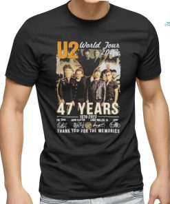 U2 World Tour 2023 47 Years 1976 2023 Thank You For Memories Signature Shirt