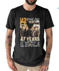 U2 World Tour 2023 47 Years 1976 2023 Thank You For Memories Signature Shirt