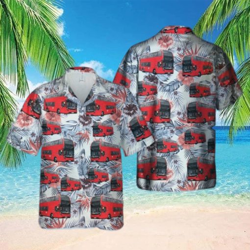 UK Double Decker Bus Summer Aloha Summer Aloha Hawaiian Shirt