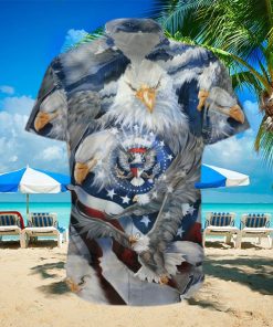 USA Eagle American Flag 3D 3D Hawaiian Shirt Tropical Aloha For Men And Women Gift