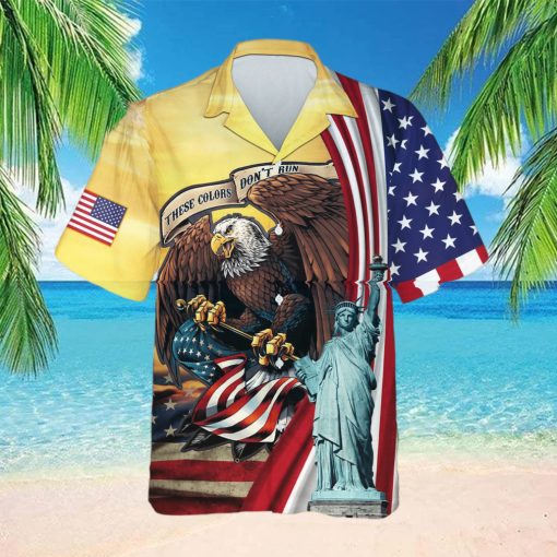 USA Eagle American Flag 3D Hawaiian Shirt Summer Beach For Men And Women Gift