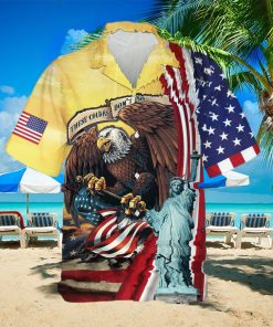 America Flag Hawaiian Shirts for Men Women - Eagle Button Down