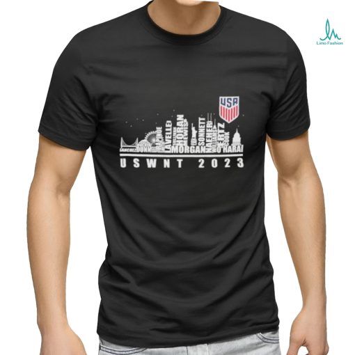 United States Women’s National Soccer 2023 City Skyline Players Names Shirt