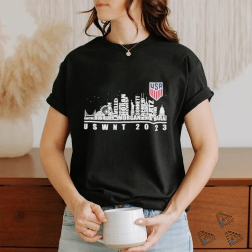 United States Women’s National Soccer 2023 City Skyline Players Names Shirt