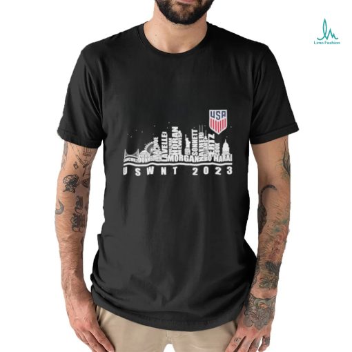 United States Women’s National Soccer 2023 City Skyline Players Names Shirt