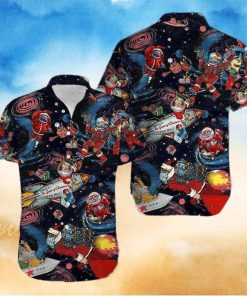 Universe Santa Claus Astronaut Hawaiian Shirt