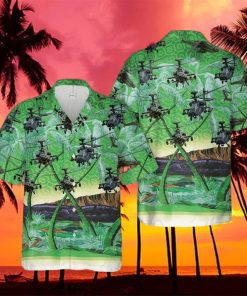 Us Army Boeing Ah 64 Apache Green Unisex Hawaiian Shirts