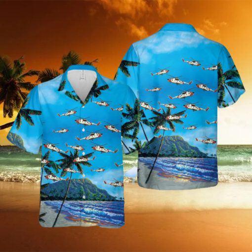 Us Coast Guard H 3 Helicopter Hawaiian Shirts