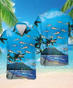 Us Coast Guard H 3 Helicopter Hawaiian Shirts