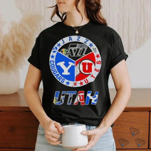 Utah Sports Teams Jazz Utes And Cougars Shirt