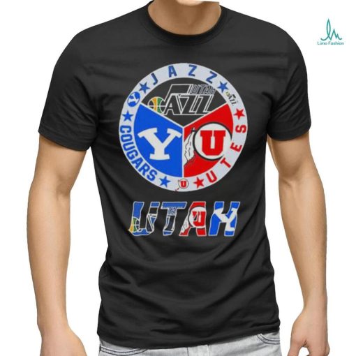 Utah Sports Teams Jazz Utes And Cougars Shirt