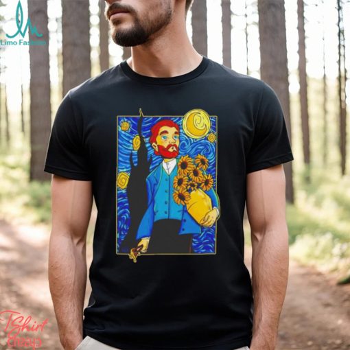Van gogh in Starry Night shirt