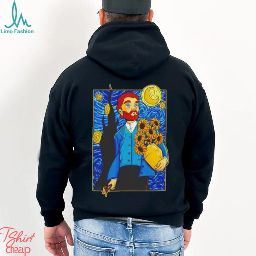 Van gogh in Starry Night shirt