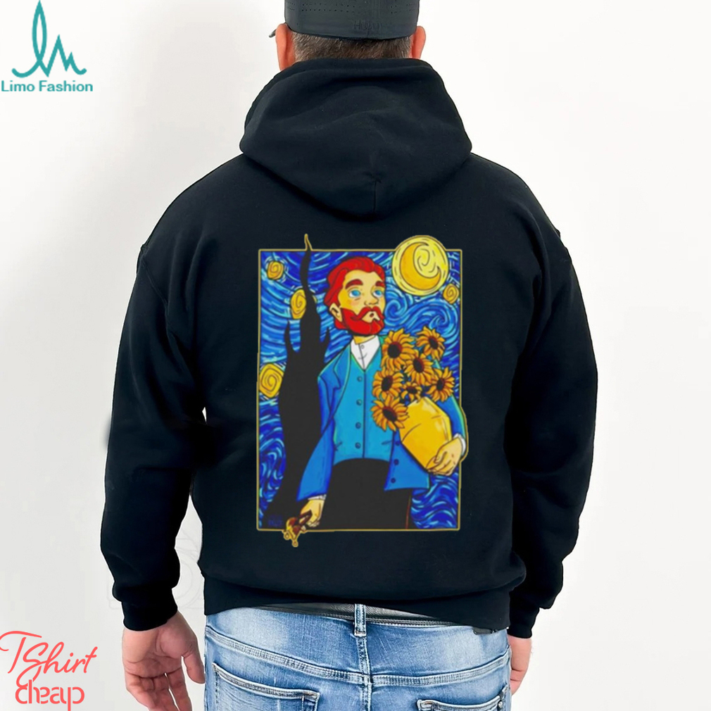 Van gogh in Starry Night shirt Van gogh in Starry Night shirt