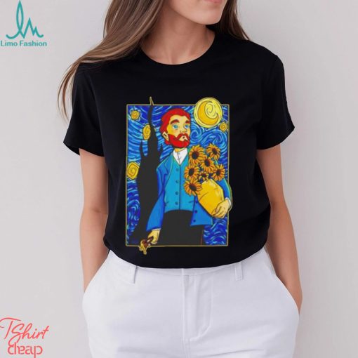 Van gogh in Starry Night shirt
