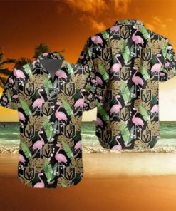 Vegas Golden Knights NHL Hawaiian Shirt Flamingo Pattern Beach Vacation Gift