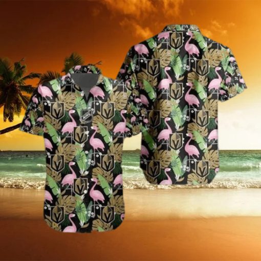 Vegas Golden Knights NHL Hawaiian Shirt Flamingo Pattern Beach Vacation Gift