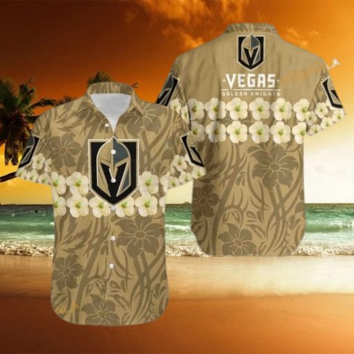 Vegas Golden Knights NHL Hawaiian Shirt Flower Pattern Beach Gift For Dad