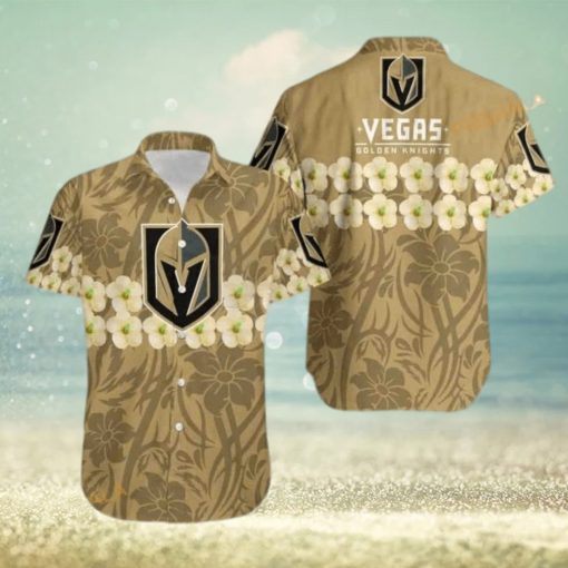 Vegas Golden Knights NHL Hawaiian Shirt Flower Pattern Beach Gift For Dad