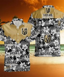 Vegas Golden Knights NHL Hawaiian Shirt Tropical Flower Pattern