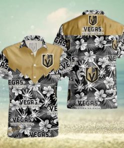 Vegas Golden Knights NHL Hawaiian Shirt Tropical Flower Pattern