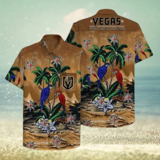 Vegas Golden Knights NHL Hawaiian Shirt Tropical Pattern Practical Beach Gift