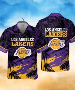 Vintage Aloha NBA Los Angeles Lakers Hawaiian Shirt Gift For Beach Trip