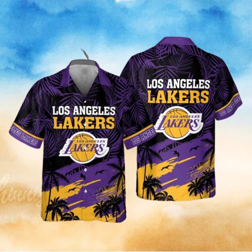 Vintage Aloha NBA Los Angeles Lakers Hawaiian Shirt Gift For Beach Trip