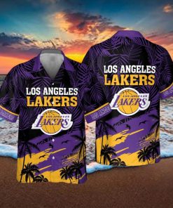 Vintage Aloha NBA Los Angeles Lakers Hawaiian Shirt Gift For Beach Trip