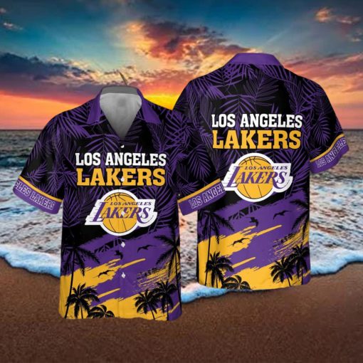 Vintage Aloha NBA Los Angeles Lakers Hawaiian Shirt Gift For Beach Trip