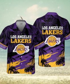 Vintage Aloha NBA Los Angeles Lakers Hawaiian Shirt Gift For Beach Trip