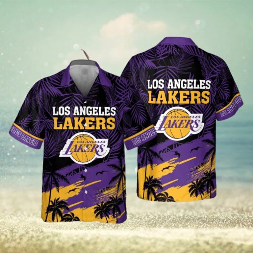 Vintage Aloha NBA Los Angeles Lakers Hawaiian Shirt Gift For Beach Trip