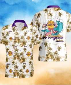 Vintage Aloha NBA Los Angeles Lakers Hawaiian Shirt Trendy Summer Gift