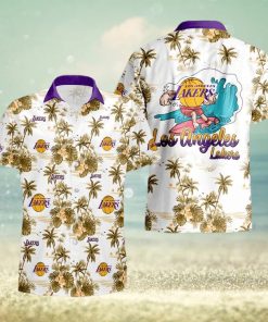 Vintage Aloha NBA Los Angeles Lakers Hawaiian Shirt Trendy Summer Gift