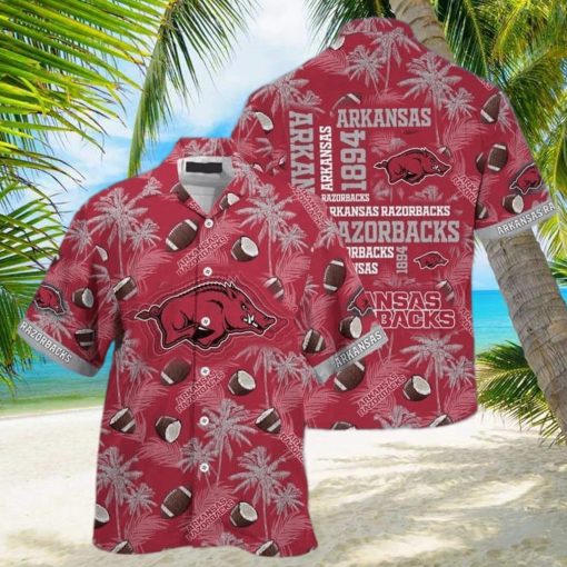 Vintage Aloha NCAA Arkansas Razorbacks Hawaiian Shirt Beach Gift For Dad