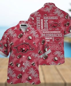 Vintage Aloha NCAA Arkansas Razorbacks Hawaiian Shirt Beach Gift For Dad