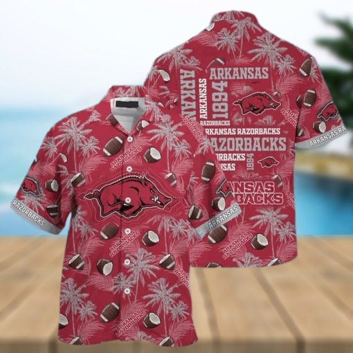 Vintage Aloha NCAA Arkansas Razorbacks Hawaiian Shirt Beach Gift For Dad