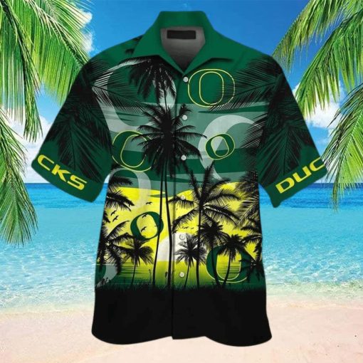 Vintage Aloha NCAA Oregon Ducks Hawaiian Shirt Gift For Beach Lovers